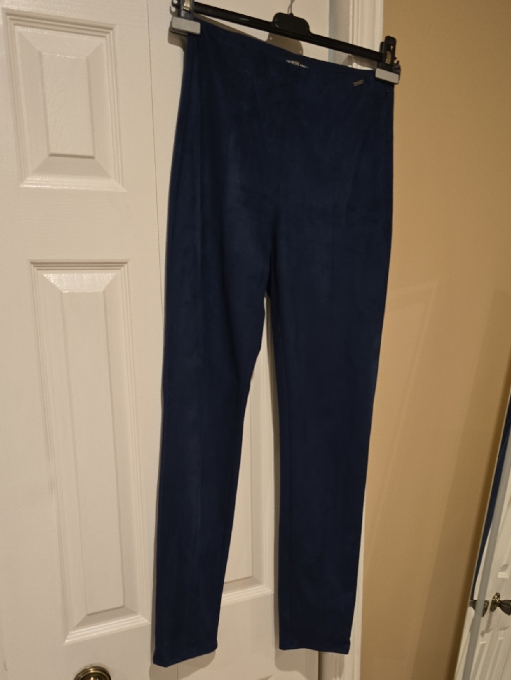 Guess Navy Suede-Look Pull-On Leggings